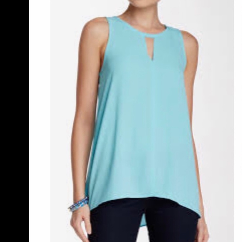 Pleione turquoise cut out tank top Size M